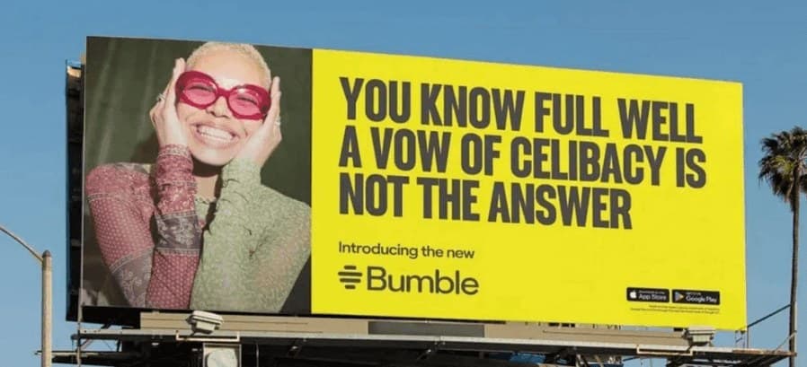 Panneau publicitaire Bumble