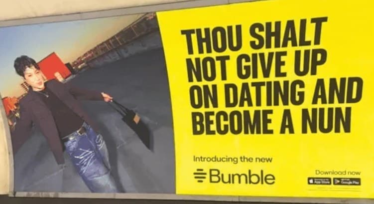 Panneau publicitaire Bumble